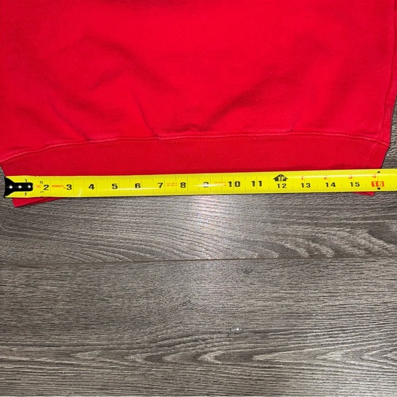 Vintage 90s Mickey Mouse Walt Disney World Red Crewneck Sweater Small Pullover - Picture 10 of 10